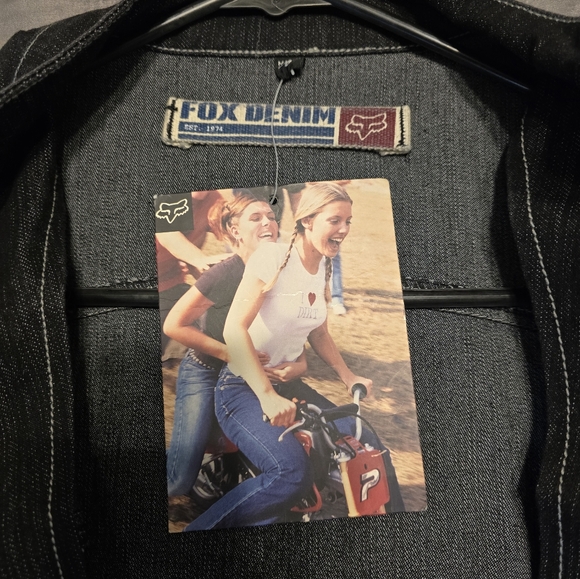 NEW Fox Racing denim moto jacket size Small. - Picture 8 of 12